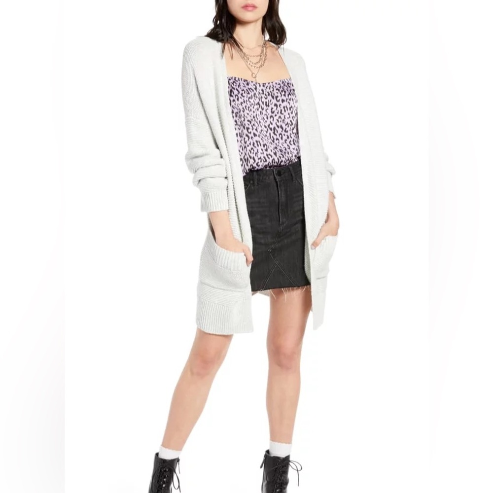 BP x Claudia Sulewski Classic Chunky Knit Open Front Oversized Cardigan Size XS